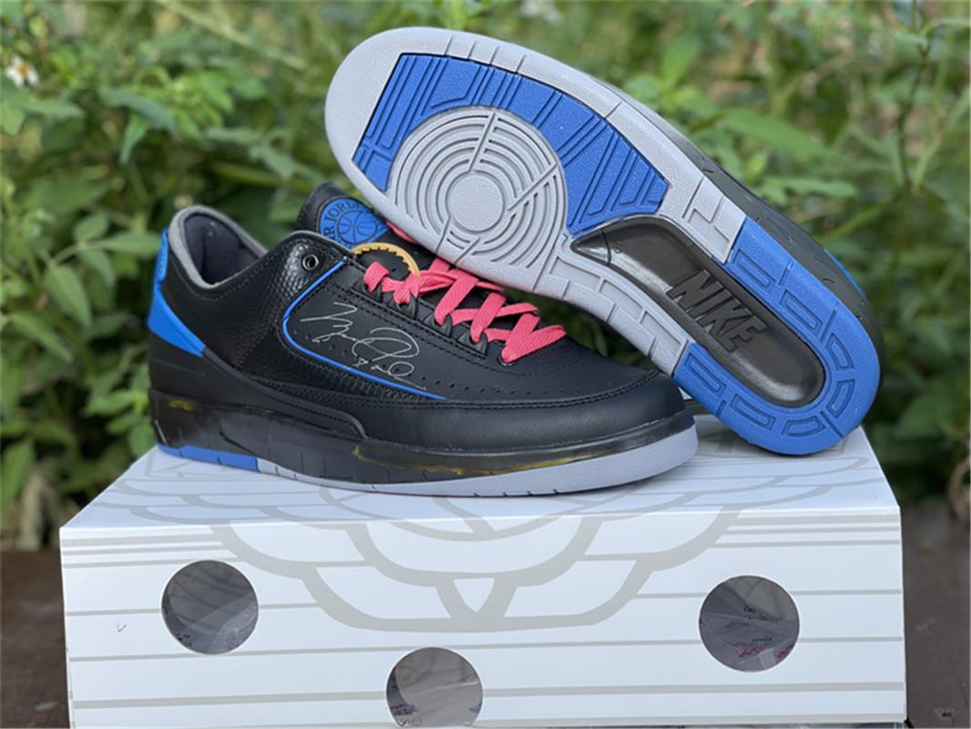 PK God OFF-WHITE x Air Jordan 2 blue Low retail materials ready to ship